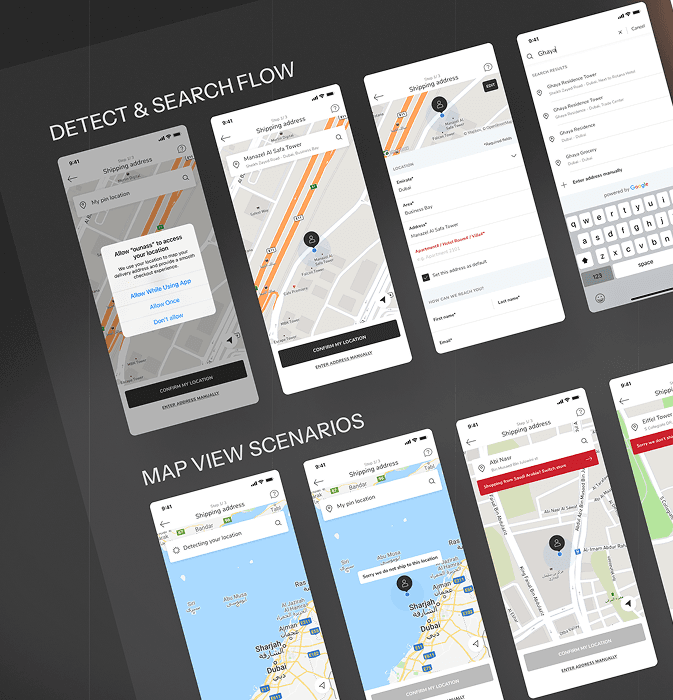 Ounass checkout redesign showcase